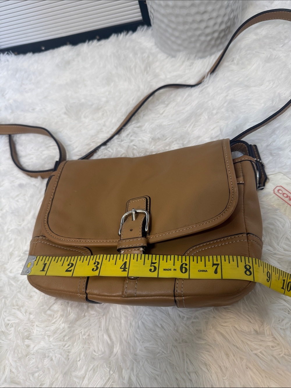 COACH Hadley Leather Field Shoulder Bag In Leather Natural - Picture 12 of 15